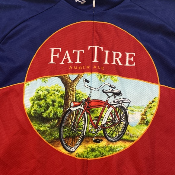 Biker Fat Tire New Belgium Cycling Jersey - Picture 2 of 6